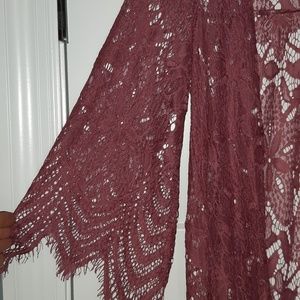 Lace Coverup Rose color
